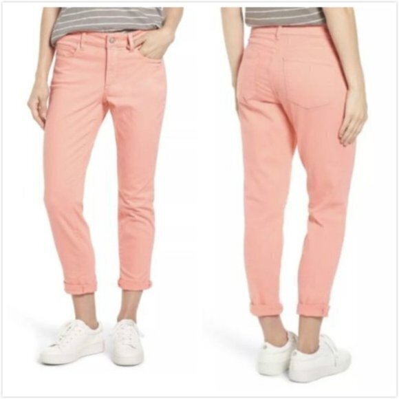 New NYDJ Alina Convertible Ankle Jeans Pale Guava - Picture 3 of 3